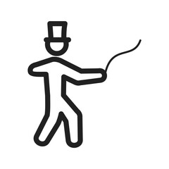 Man with Ribbon icon vector image. Suitable for mobile apps, web apps and print media.