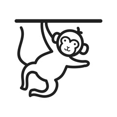 Monkey Performing icon vector image. Suitable for mobile apps, web apps and print media.