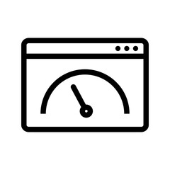 Page Speed icon vector image. Suitable for mobile apps, web apps and print media.