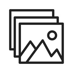 Pictures icon vector image. Suitable for mobile apps, web apps and print media.