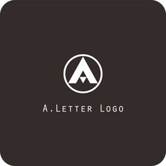 Vector logo design with the letter A symbol is simple, clear, firm, easy to remember, elegant