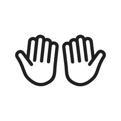 Obraz premium Praying Hands icon vector image. Suitable for mobile apps, web apps and print media.
