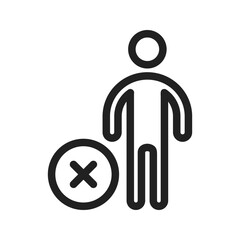 Remove User icon vector image. Suitable for mobile apps, web apps and print media.