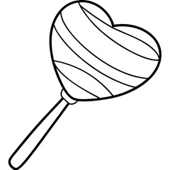 Simple Line Art Heart Candy