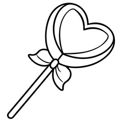 Simple Line Art Heart Candy