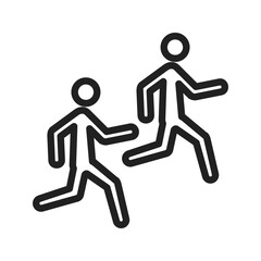 Running Race icon vector image. Suitable for mobile apps, web apps and print media.