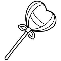 Simple Line Art Heart Candy