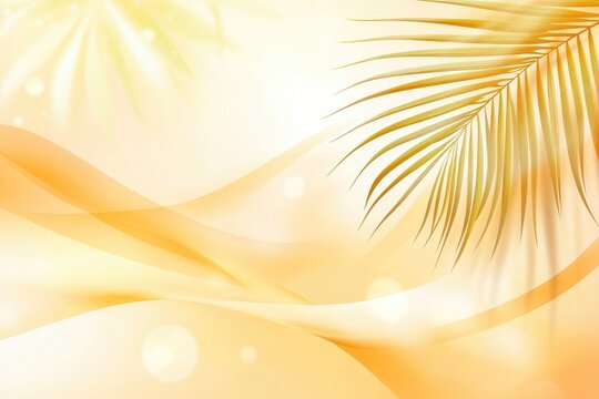 Warm, sunlit palm leaves