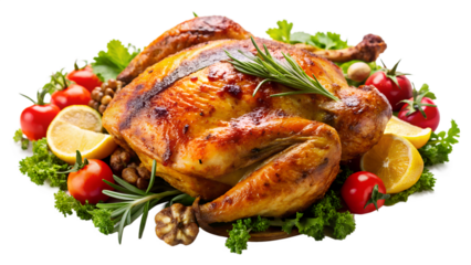 Grilled Roast Chicken with Herbs