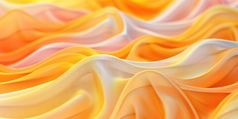 Obraz premium Abstract picture orange color neon light line digital technology style design connecting become dynamic of electric wave movement represent about flowing of data or structure of network system. AIG51.