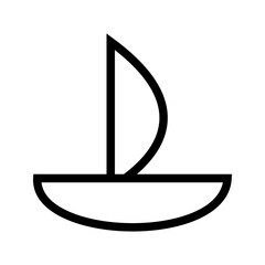 Small Yacht icon vector image. Suitable for mobile apps, web apps and print media.