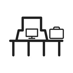 Suitcase Inspection icon vector image. Suitable for mobile apps, web apps and print media.