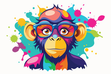 monkey, funny, wildlife, animal, cute, wild, ape, primate, chimpanzee, face, mammal, zoo, young, happy, fur, character, jungle, expression, isolated, fun, safari, portrait, head, creature, hairy, tail