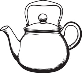 teapot isolated on white