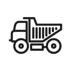 Tipper icon vector image. Suitable for mobile apps, web apps and print media.