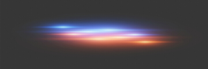 Red blue laser light effect. On a transparent background.