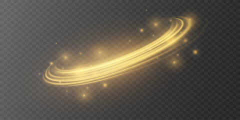 Glowing shiny effect of swirl and lines, sparkle of dust and light.