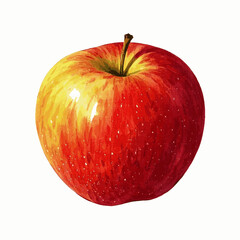 Ruby bloom apple isolated watercolor vector illustration svg  