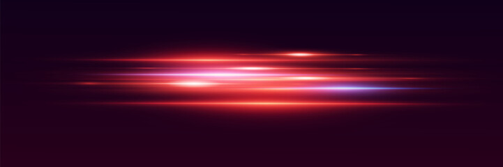 The effect of red light lines, the special effect of laser neon beams.