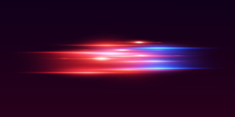 Glowing red and blue lines of light and sparks.