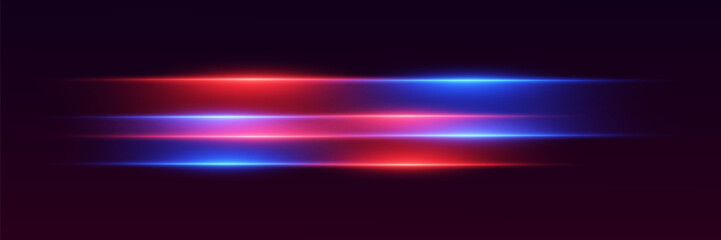 Glowing red and blue lines of light and sparks.