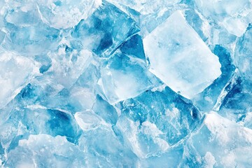 Obraz premium Ice crystals in shades of blue