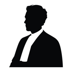 A lawyer man vector on a white background