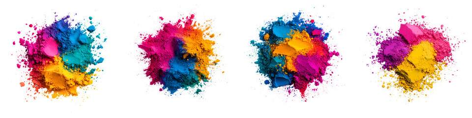 Colorful abstract paint splashes in motion