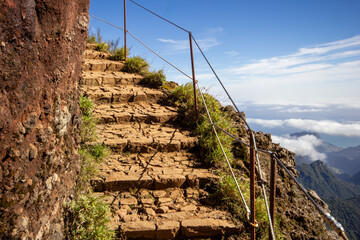 Pico Ruivo Hiking Trail, Madeira, Portugal.