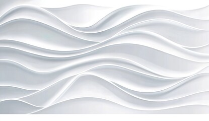 Obraz premium White wavy pattern, creating a smooth flow of visual effects.