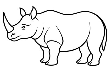 Geometric Rhino Outline