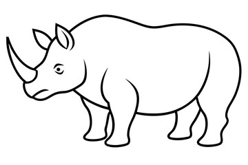 Obraz premium Geometric Rhino Outline