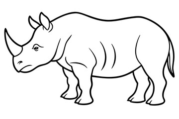 Geometric Rhino Outline
