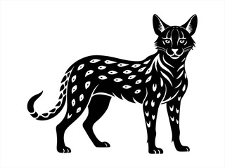 serval sihouette black vector
