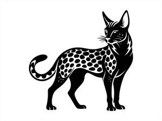 serval sihouette black vector