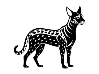 serval sihouette black vector