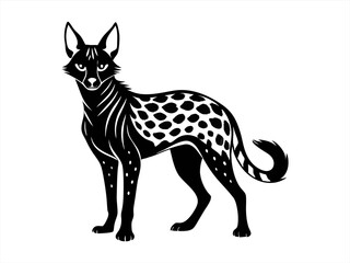 serval sihouette black vector