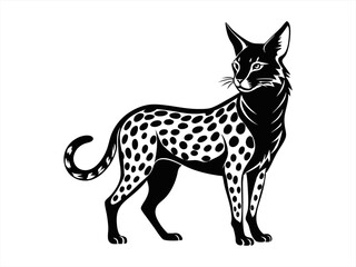 serval sihouette black vector