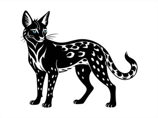 serval sihouette black vector