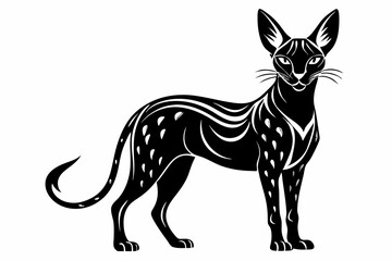 serval sihouette black vector