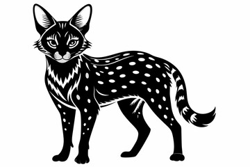 serval sihouette black vector