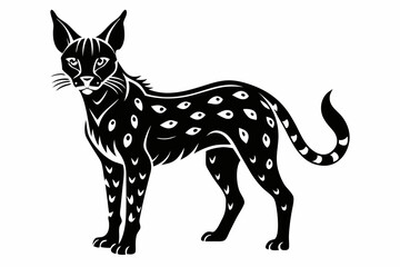 serval sihouette black vector