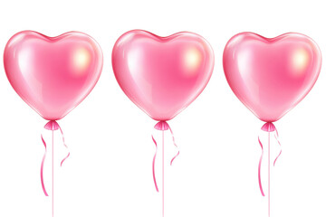 Pink heart balloon on white background captures the spirit of love fun and joyful festivities