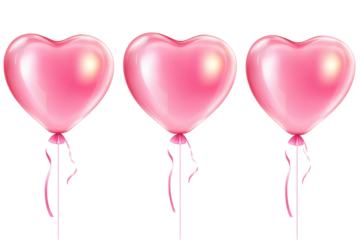 Pink heart balloon on white background captures the spirit of love fun and joyful festivities