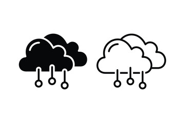 Cloud silhouette Icon Design