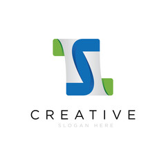 modern letter zs sz logo icon design template