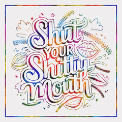 Obraz premium Bold and Easy Swear Word Hilarious Designs for Stress Relief amp Relaxation for Adults Print
