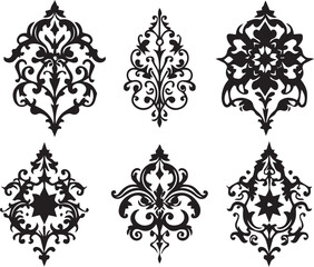 A set of elements, symbols, ornaments, mandalas. Hand drawn vector illustration	