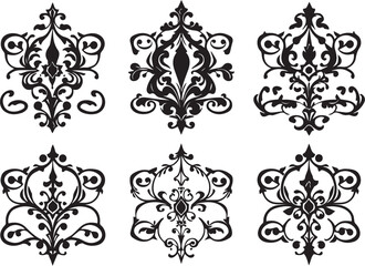 A set of elements, symbols, ornaments, mandalas. Hand drawn vector illustration	