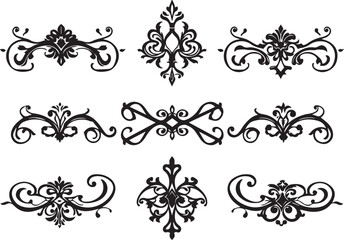 A set of elements, symbols, ornaments, mandalas. Hand drawn vector illustration	